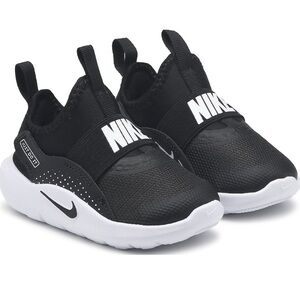 Nike Baby Flex Runner 4 Black and White Slip-On Sneakers